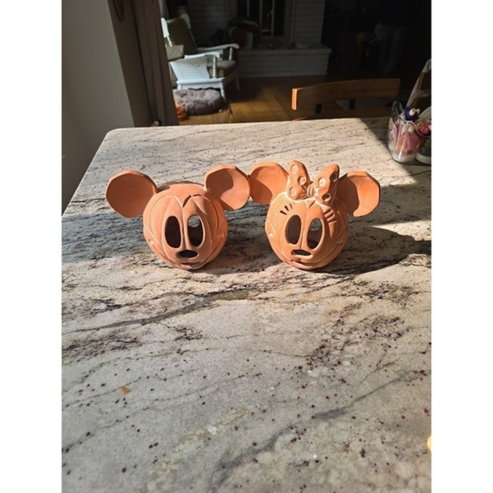 Enesco Mickey & Co Mickey&Minnie Mouse Ceramic Jack o' Lantern Pumpkin